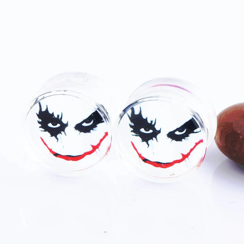 2pcs Acrylic Ear Plugs Tunnels Gauges Saddle Stretcher Piercing Kit