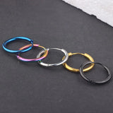 High Polish Stainless Steel Hoop Earrings