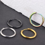 High Polish Stainless Steel Hoop Earrings