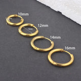High Polish Stainless Steel Hoop Earrings