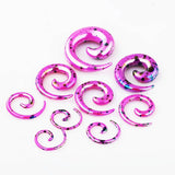 UV Acrylic Spiral Snail Tapers Ear Stretching Kit 1.6mm-10mm