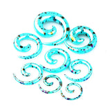 UV Acrylic Spiral Snail Tapers Ear Stretching Kit 1.6mm-10mm