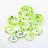 UV Acrylic Spiral Snail Tapers Ear Stretching Kit 1.6mm-10mm