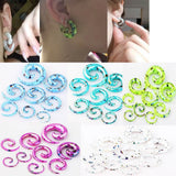 UV Acrylic Spiral Snail Tapers Ear Stretching Kit 1.6mm-10mm