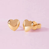 Enamel Heart Stud Dangle Earrings for Women Plated Piercing Hoop
