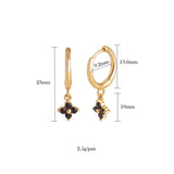 Zircon Hoop Drop Earrings for Women Plated Piercing Dangle Earrings Set