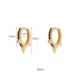 Zircon Hoop Drop Earrings for Women Plated Piercing Dangle Earrings Set