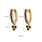 Zircon Hoop Drop Earrings for Women Plated Piercing Dangle Earrings Set