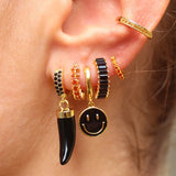 Zircon Hoop Drop Earrings for Women Plated Piercing Dangle Earrings Set