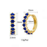 Enamel CZ Zircon Hoop Earrings for Women