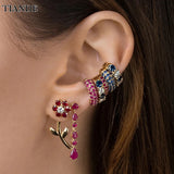 Colourful Zircon Stud Earrings Jewelry for Women