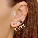 Colourful Zircon Stud Earrings Jewelry for Women