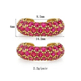 Colourful Zircon Stud Earrings Jewelry for Women