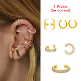 Boho CZ Zircon Ear Cuff Women's Earring Set