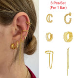 Boho CZ Zircon Ear Cuff Women's Earring Set