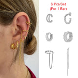 Boho CZ Zircon Ear Cuff Women's Earring Set