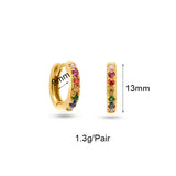 CZ Zircon Plated Hoop Earrings for Women