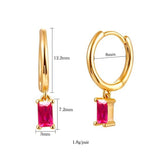 Zircon Hoop Earrings Set Women's Jewelry