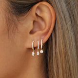Silver Plated Zircon Dangle Earrings for Women