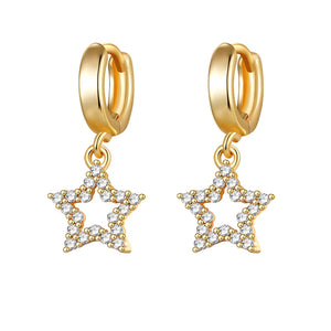 Silver Plated Zircon Dangle Earrings for Women