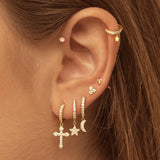 Silver Plated Zircon Dangle Earrings for Women