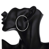 925 Sterling Silver Hoop Earring For Women 35/50/60MM Circle Earrings