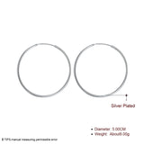 925 Sterling Silver Hoop Earring For Women 35/50/60MM Circle Earrings