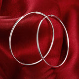 925 Sterling Silver Hoop Earring For Women 35/50/60MM Circle Earrings