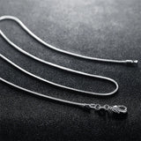 10Pcs 925 Sterling Silver 1MM Snake Chain Necklace 16-30 Inches
