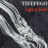 10Pcs 925 Sterling Silver 1MM Snake Chain Necklace 16-30 Inches