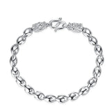 925 Sterling Silver Bracelet Men Chinese Style Dragon Bracelet