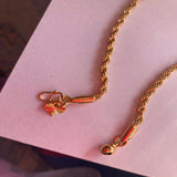 24K Twisted Rope Plated Bracelet 3MM Wedding Jewelry