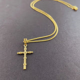 24K Cross Pendant Necklace for Women & Men