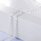 2mm 925 Silver Chain Necklace 16-30 Charms Wedding Party Jewelry