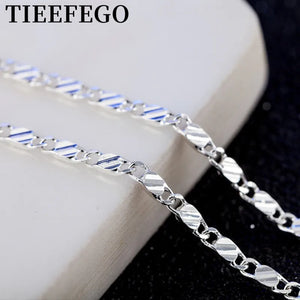 2mm 925 Silver Chain Necklace 16-30 Charms Wedding Party Jewelry