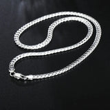 925 Sterling Silver 6mm Fine Necklace Chain for Men and Women