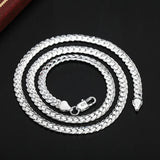 925 Sterling Silver 6mm Fine Necklace Chain for Men and Women