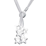 925 Silver Star Pendant Necklace Glamour Jewelry Party Gift