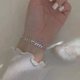 925 Silver Chain Bracelet 4/6/8mm Wedding Jewelry