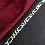 925 Silver Chain Bracelet 4/6/8mm Wedding Jewelry