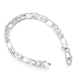 925 Silver Chain Bracelet 4/6/8mm Wedding Jewelry