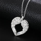 925 Silver Angel Wings Love Pendant Necklace Glamour Jewelry