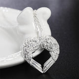 925 Silver Angel Wings Love Pendant Necklace Glamour Jewelry