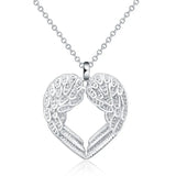 925 Silver Angel Wings Love Pendant Necklace Glamour Jewelry