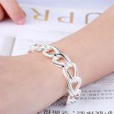 925 Silver Double Twist Chain Bracelets For Women