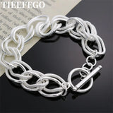 925 Silver Double Twist Chain Bracelets For Women