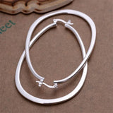 925 Silver Earring Noble Women Big Earring Jewelry Lady Wedding Hoops
