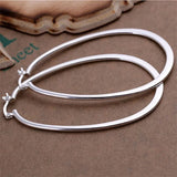 925 Silver Earring Noble Women Big Earring Jewelry Lady Wedding Hoops