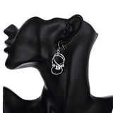 925 Silver Twisted Ball Dangle Earrings Vintage Style Wedding Jewelry