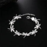 925 Silver Bracelet Set with Zirconium Diamond for Women
